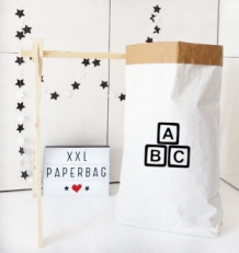 Paperbag XXL Letter blokken ABC